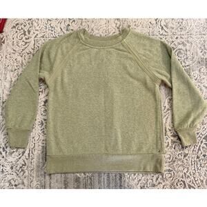 prAna Cozy Up Long Sleeve Pullover Sweatshirt Sage Green Size Small